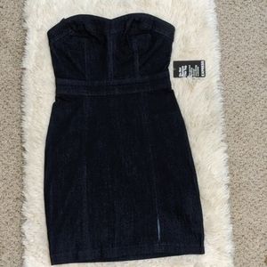 NWT Express strapless denim dress